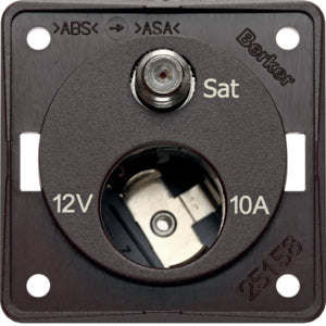 Rasia upot. 12V + SAT antrasiitti matta
