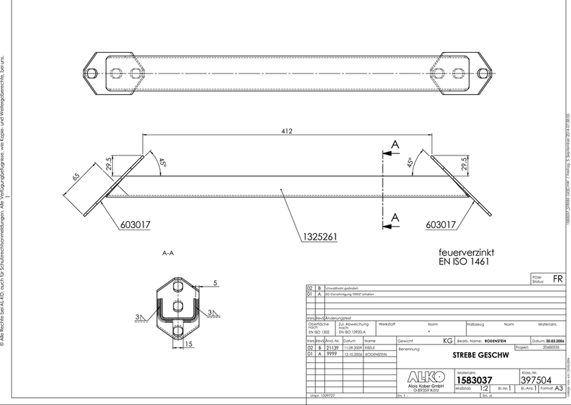 Viistopalkkisarja AMC MB 412mm