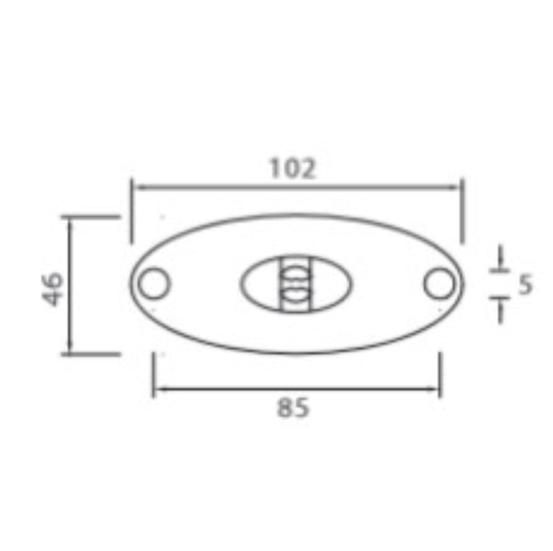 Aspöck sivuvalo keltainen led flatpoint Sivuvalo flatpoint led dc johto 0,5m 12v