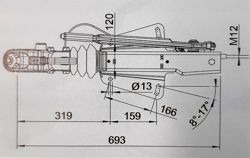 Työntöjarru AL-KO 251G 3000 KG