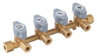 Gok neloissulkuhana 8mm kaasuputkelle 8mm / 4 x 8mm, 0500104 - ProCaravan