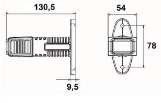 Aspöck Sivuvalo puna/valkoinen led vas/oik 12-24v