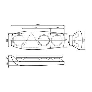 Takavalo Caraluna vasen kolmio heijastimella