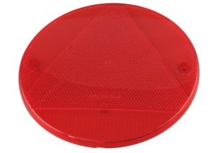 Heijastin pyöreä punainen kolmio Ruuvikiinnitys kolmio keskellä 155mm