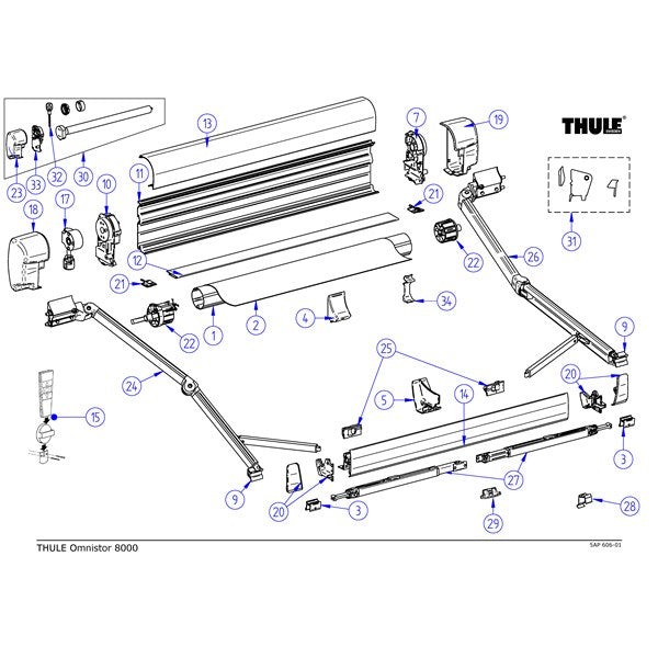 Thule Omnistor 8000 etupalkki - ProCaravan